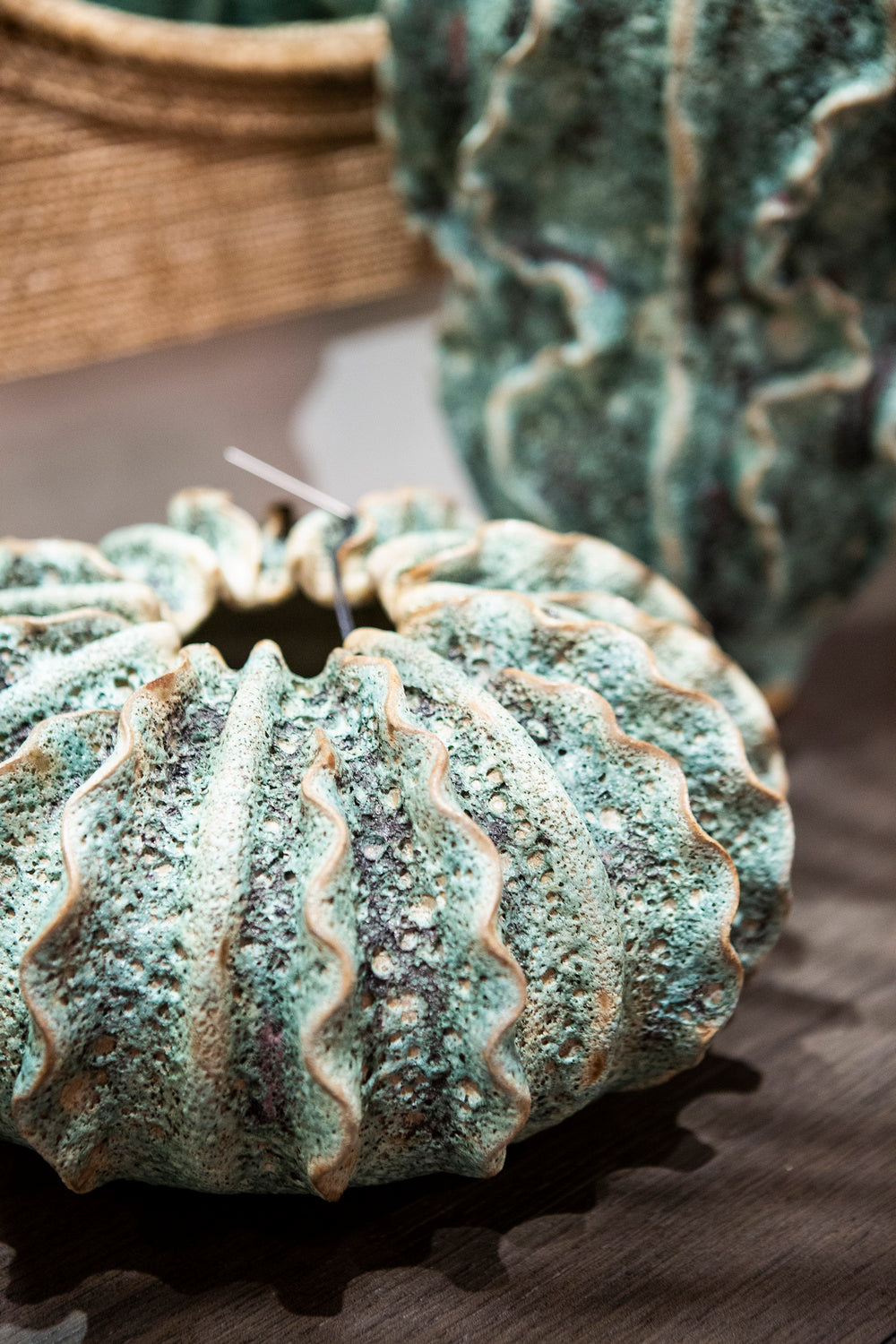 Currey and Company - 1200-0300 - Vase - Sunken Boat Collection - Moss Green