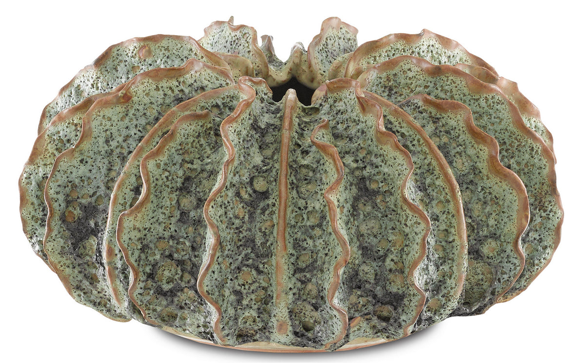 Currey and Company - 1200-0300 - Vase - Sunken Boat Collection - Moss Green