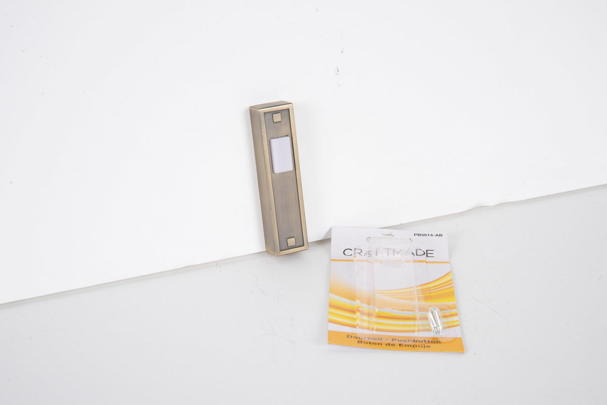 Craftmade - PB5014-AB - Surface Mount Lighted Push Button - Push Button-Surface Mount - Antique Brass