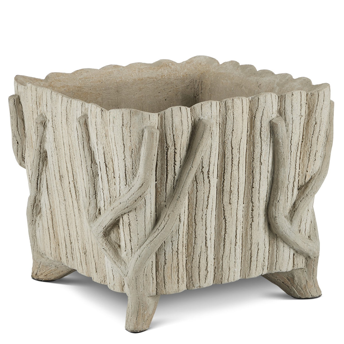 Currey and Company - 2200-0023 - Planter - Faux Bois Planter Collection - Portland / Faux Bois