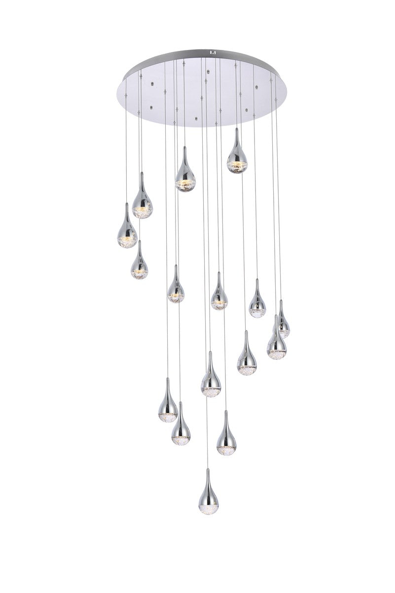 Elegant Lighting 3816D36C LED Chandelier Amherst Chrome