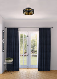 Artcraft - AC6752BB - LED Semi-Flush Mount - Toledo - Black and Brushed Brass