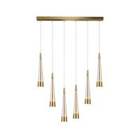 Artcraft - AC6826BR - LED Island Pendant - Sunnyvale - Brass