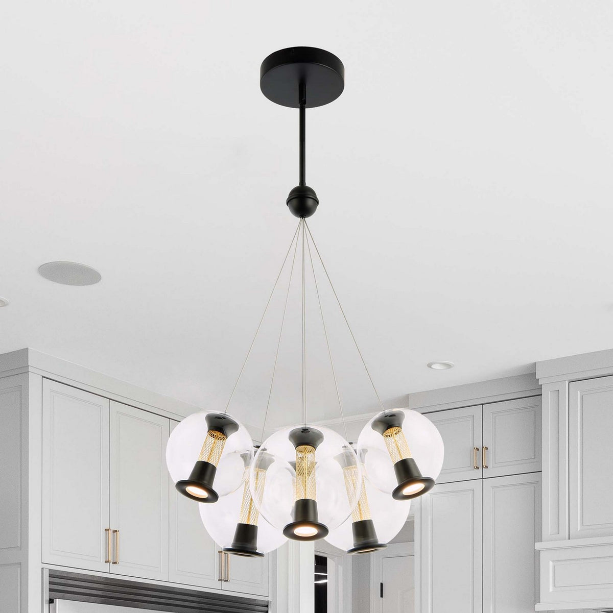 Artcraft - AC6846BK - LED Chandelier - Arlo - Black