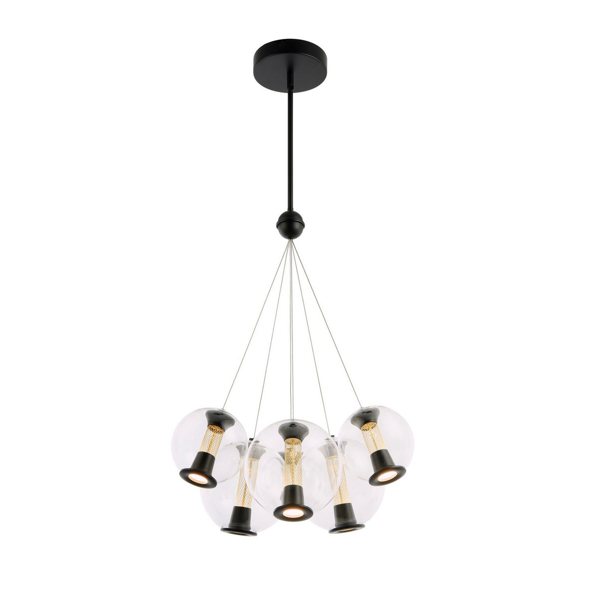 Artcraft - AC6846BK - LED Chandelier - Arlo - Black
