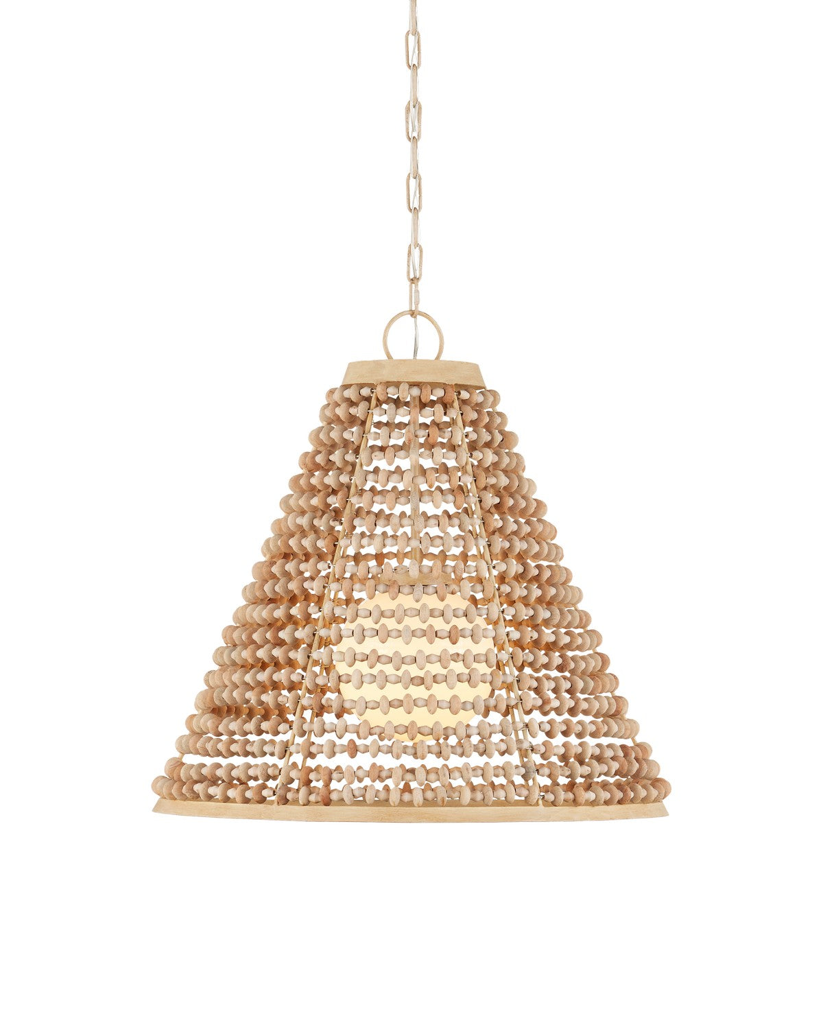 Currey and Company - 9000-1166 - One Light Pendant - Pendulum Pendant - Natural/Coco Cream/White