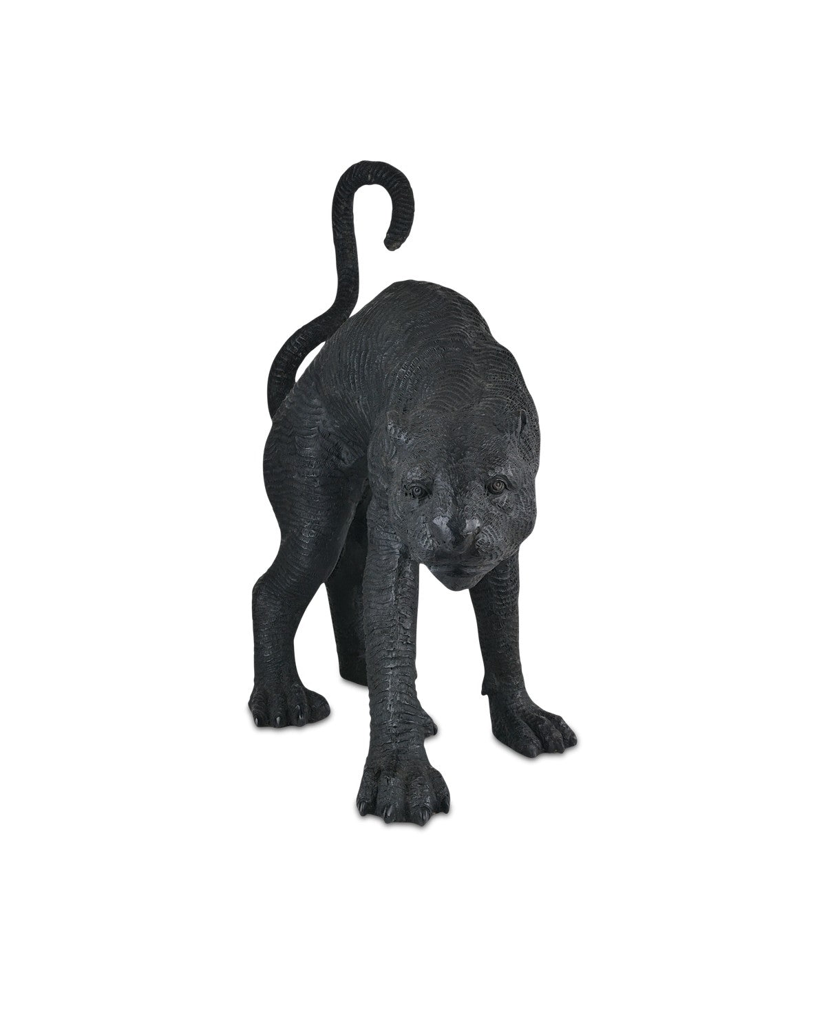 Currey and Company - 1200-0912 - Standing Panther - Standing Black Panther Bronze - Black Bronze