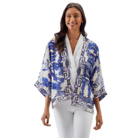 Design Shop Giant Willow Blue Short Kimono