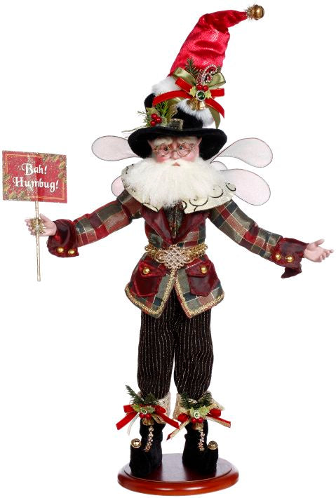 Mark Roberts Bah Humbug Fairy On Base - 21 Inches