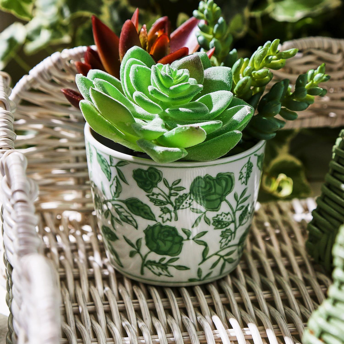 Design Shop Countryside Collection 2 3/4" H Cachepot - Hand-Painted Porcelain, Assorted 6 Designs.