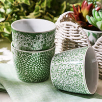 Design Shop Countryside Collection 2 3/4" H Cachepot - Hand-Painted Porcelain, Assorted 6 Designs.