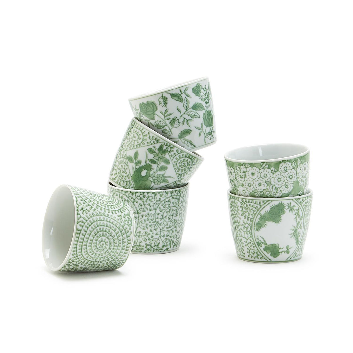 Design Shop Countryside Collection 2 3/4" H Cachepot - Hand-Painted Porcelain, Assorted 6 Designs.