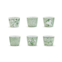 Design Shop Countryside Collection 2 3/4" H Cachepot - Hand-Painted Porcelain, Assorted 6 Designs.