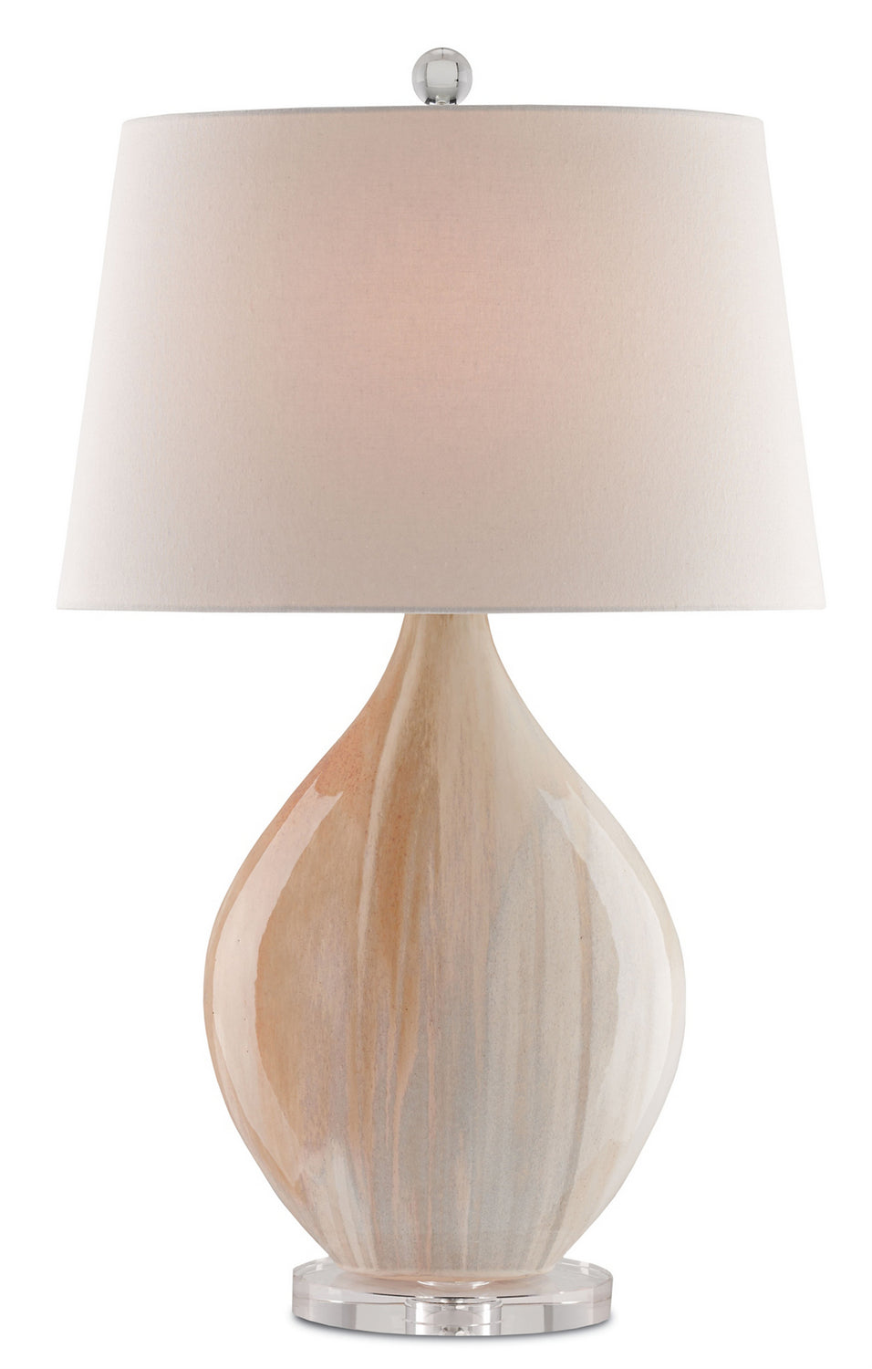 Currey and Company - 6111 - One Light Table Lamp - Opal Blush Table Lamp - Amber