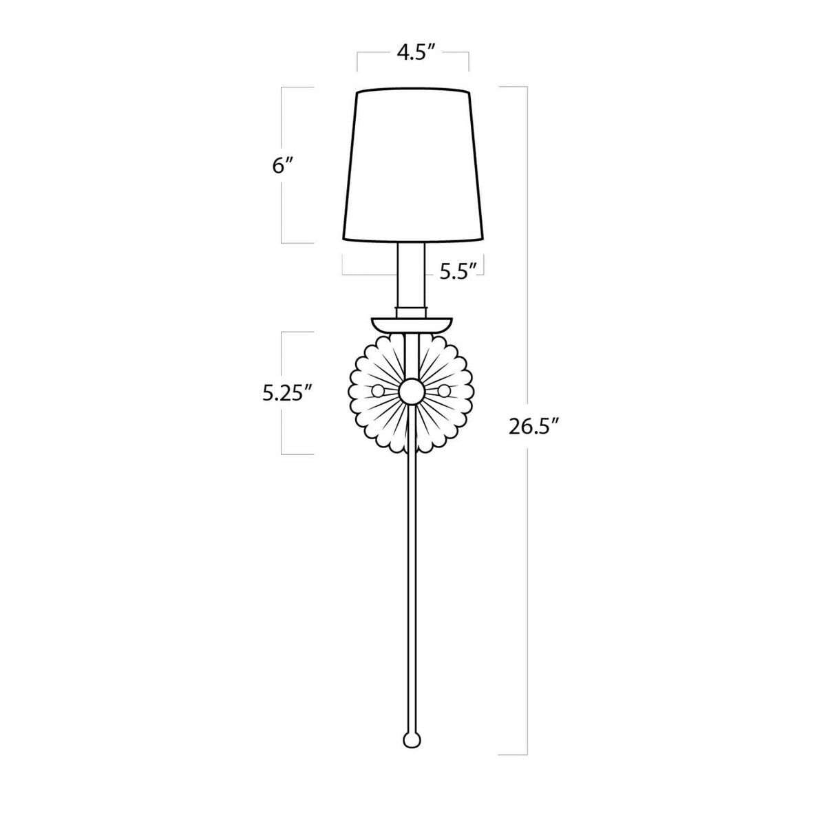Regina Andrew - 15-1073 - One Light Wall Sconce - Clove - Antique Gold Leaf