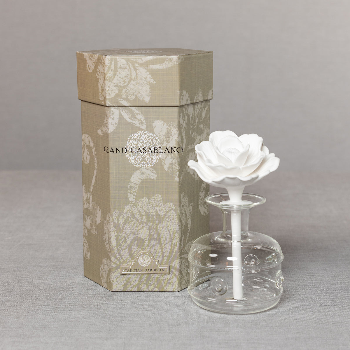 Zodax Grand Casablanca Porcelain Diffuser, Tahitian Gardenia