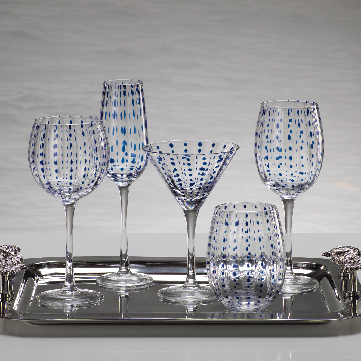 Zodax 5-Inch Tall Mavi Stemless Glass, Set of 6