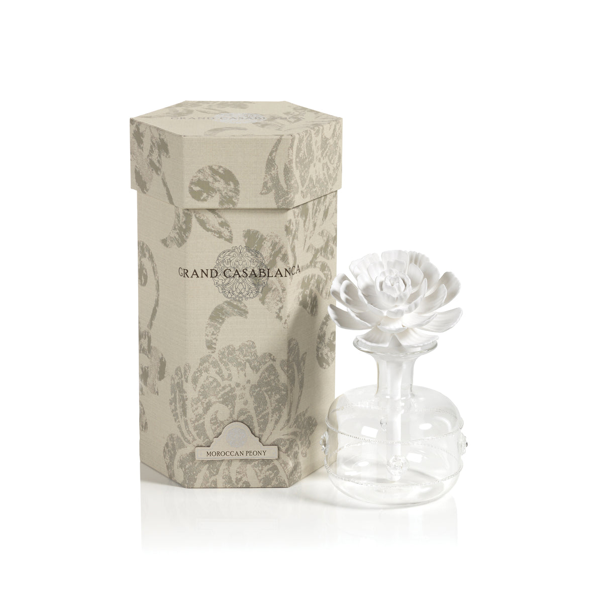 Zodax Grand Casablanca Porcelain Diffuser, Moroccan Peony