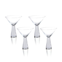 Zodax Livogno Martini Glasses on Hammered Stem, Set of 4