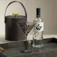 Zodax Malden Optic Martini Glasses, Smoke, Set of 4