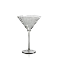 Zodax Malden Optic Martini Glasses, Smoke, Set of 4