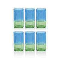 Zodax Renell Two-Toned Highball Glasses, Set of 6