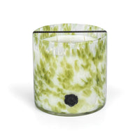 Zodax AG Opal Glass 5-Wick Candle Jar-Sicilian Lemon Bergamot, Clear & Green