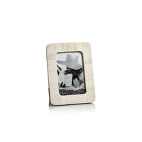 Zodax Cote d'Ivoire Bone Inlay Photo Frame with Rounded Corners, 4" x 6"