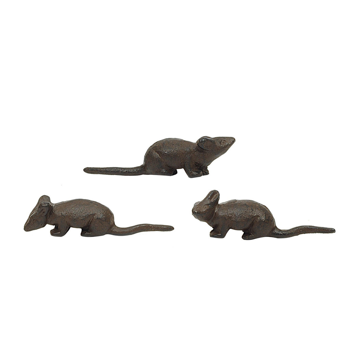 Design Shop Cast Iron Mouse. Set of 3.