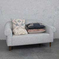 Design Shop 24"L x 16"H Cotton Printed Lumbar Pillow w/ Pattern & Chambray Back