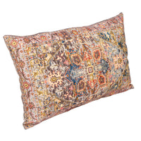 Design Shop 24"L x 16"H Cotton Printed Lumbar Pillow w/ Pattern & Chambray Back