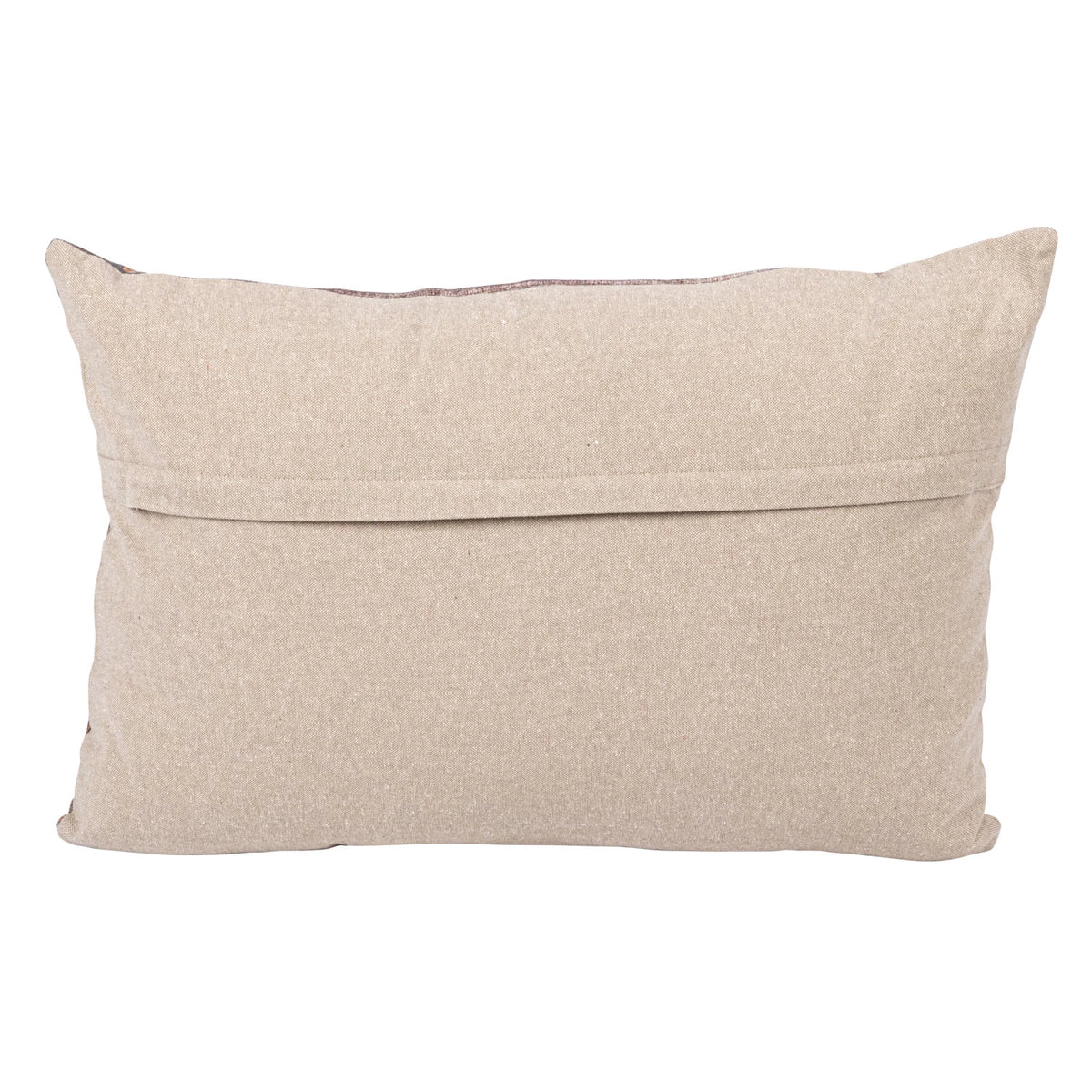 Design Shop 24"L x 16"H Cotton Printed Lumbar Pillow w/ Pattern & Chambray Back