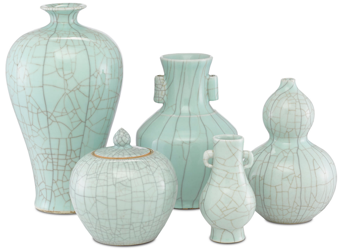 Currey and Company - 1200-0334 - Vase - Maiping Collection - Celadon Crackle