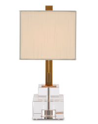 Currey and Company - 6000-0602 - Two Light Table Lamp - Chiara Table Lamp - Clear/Antique Brass