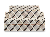 Currey and Company - 1200-0508 - Box - Derian Collection - Black/White/Natural