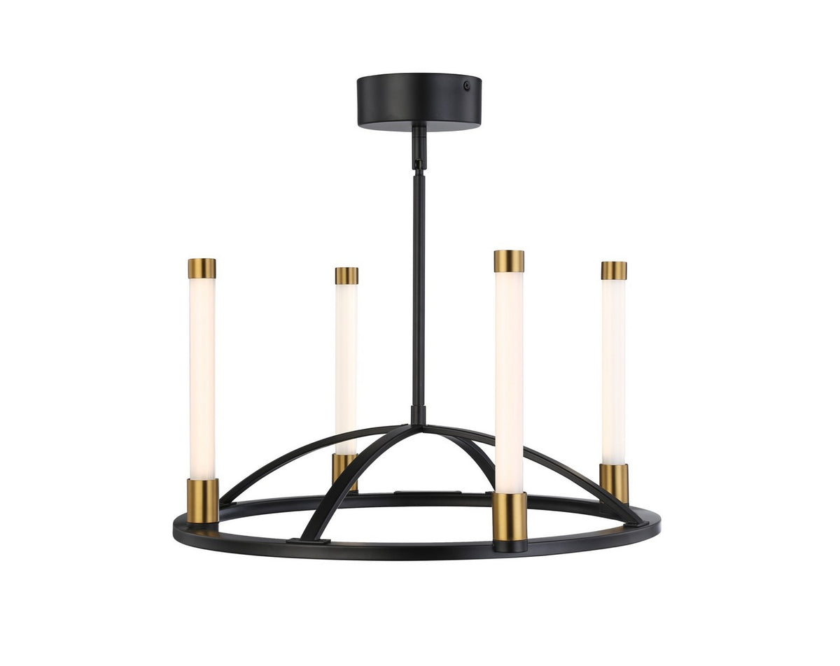 Artcraft - SC13084BB - LED Chandelier - Infiniti - Matte Black & Brass