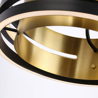 Artcraft - AC6752BB - LED Semi-Flush Mount - Toledo - Black and Brushed Brass
