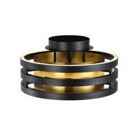 Artcraft - AC6752BB - LED Semi-Flush Mount - Toledo - Black and Brushed Brass