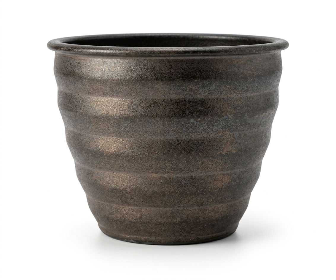 Design Shop Cappuccino Ironstone Woodsdale Planter 10"