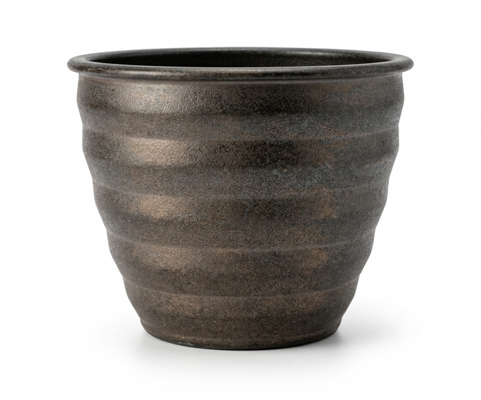 Design Shop Cappuccino Ironstone Woodsdale Planter 10"