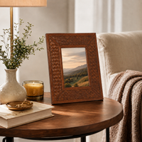 Design Shop Leather Basket Weave Photo Frame 5" x 7"