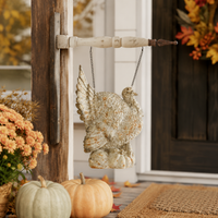Design Shop 15.75 Inch Tan Distressed Resin Turkey on Pumpkins