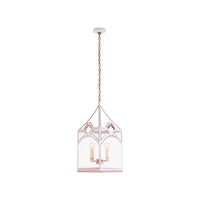 Chelsea House Quatrefoil Lantern - White