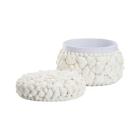 Chelsea House Round White Shell Box
