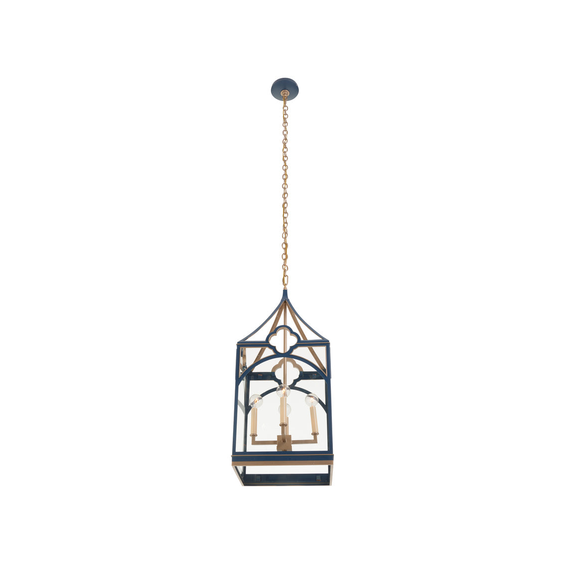 Chelsea House Quatrefoil Lantern - Navy
