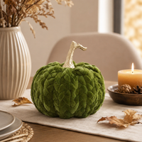 Design Shop 8 Inch Green Braided Pumpkin