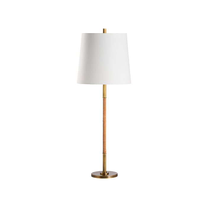 Chelsea House Amelia Rattan Lamp - Aged Brass