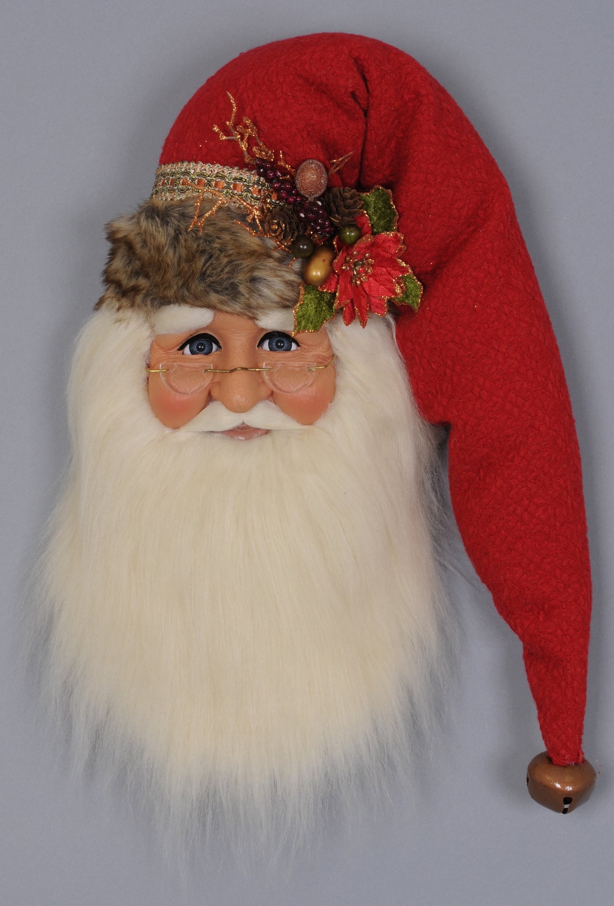 Karen Didion Woodland Santa Head Wall/Door Hanger