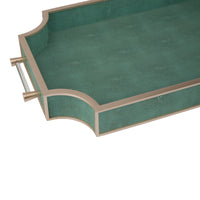 Chelsea House Shagreen Tray - Green