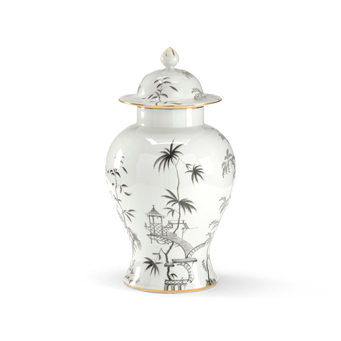 Chelsea House Black/White Chinoiserie Jar